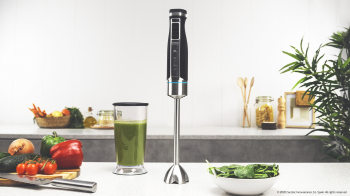 Blender de mana Cecotec PowerGear 1500 XL Mash Pro, 1500 W,  21 de viteze plus turbo, Lame cu titan, Accesorii incluse [10]