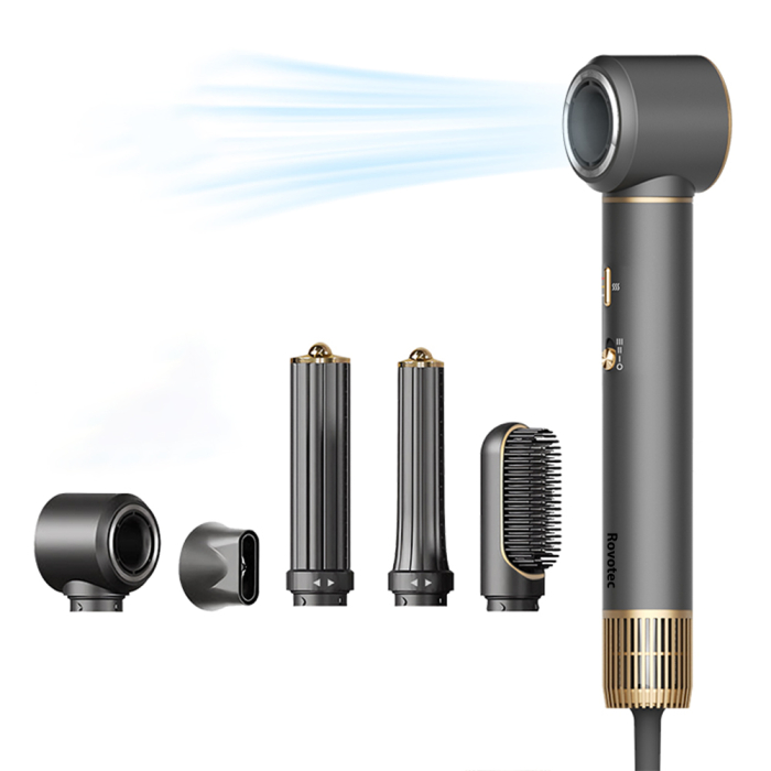 Ondulator Multistyler Rovotec 802A, 5 in 1, Tehnologie Coanda, Uscator Profesional, 1300 W, 3 Trepte de viteza, 4 Trepte de temperatura - Resigilat [7]