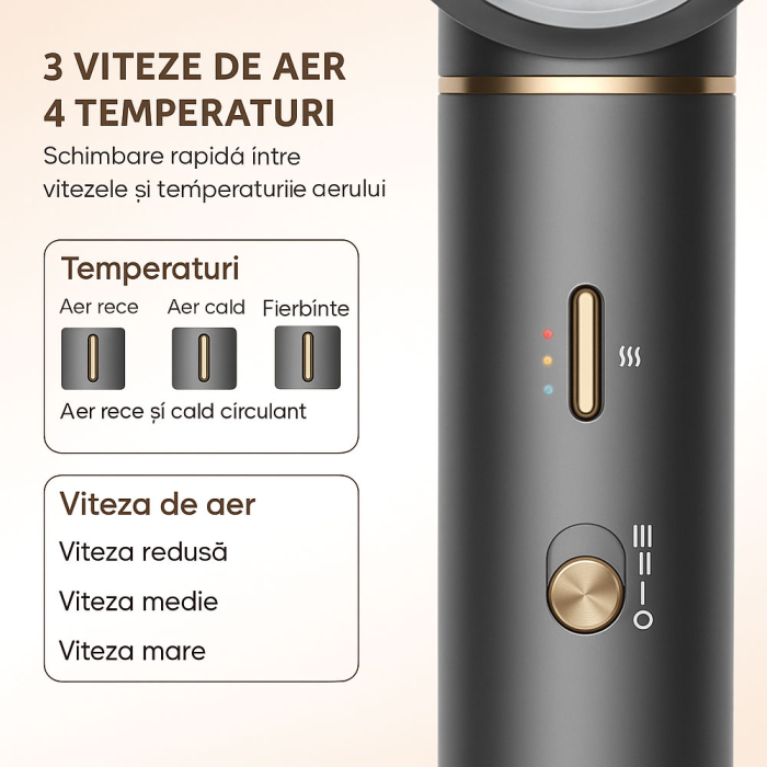 Ondulator Multistyler Rovotec 802A, 5 in 1, Tehnologie Coanda, Uscator Profesional, 1300 W, 3 Trepte de viteza, 4 Trepte de temperatura - Resigilat [3]