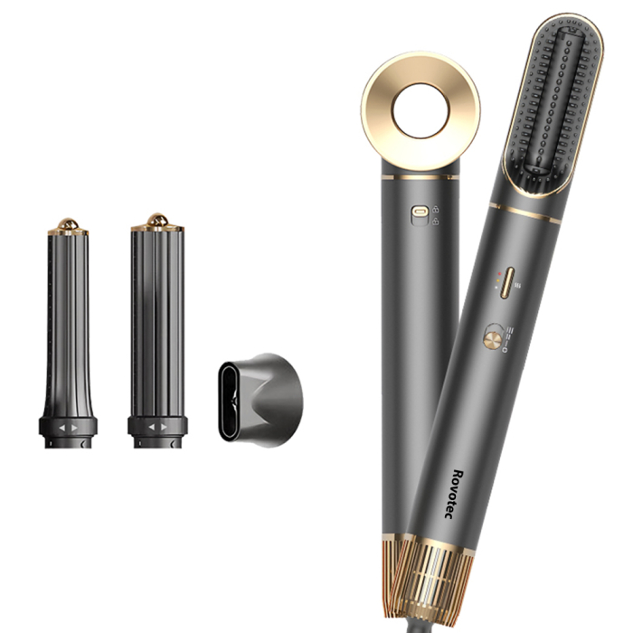 Ondulator Multistyler Rovotec 802A, 5 in 1, Tehnologie Coanda, Uscator Profesional, 1300 W, 3 Trepte de viteza, 4 Trepte de temperatura - Resigilat [8]