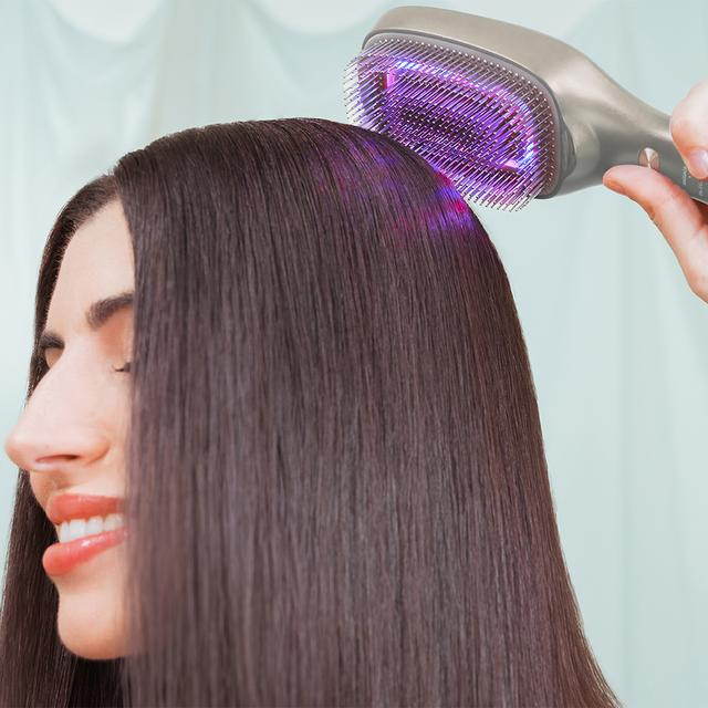 Perie Cecotec HairCare Revitalize Champagne, revitalizare si reparare par, 5 tehnologii: vibratii, ioni negativi, microcurenti EMS, laser de putere redusa (LLLT), lumina LED rosie si albastra [5]