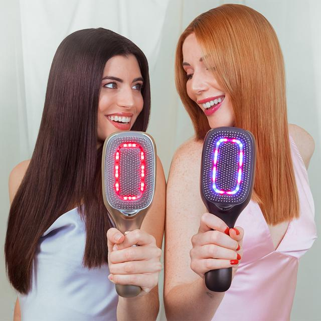 Perie Cecotec HairCare Revitalize Champagne, revitalizare si reparare par, 5 tehnologii: vibratii, ioni negativi, microcurenti EMS, laser de putere redusa (LLLT), lumina LED rosie si albastra [4]