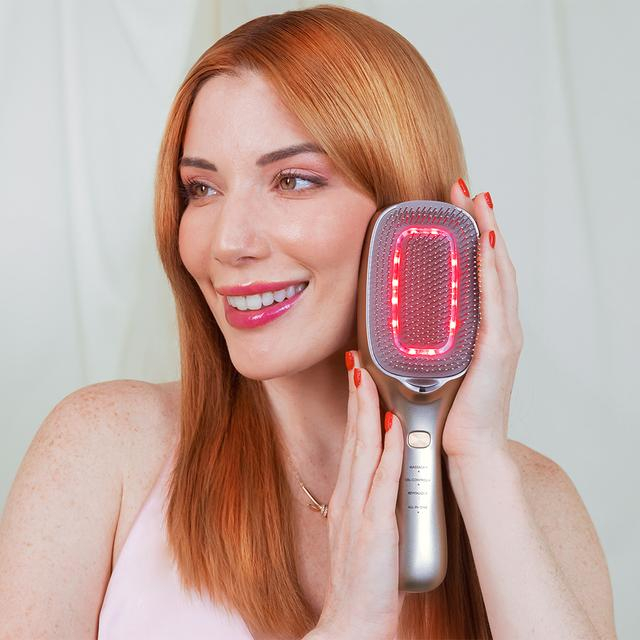 Perie Cecotec HairCare Revitalize Champagne, revitalizare si reparare par, 5 tehnologii: vibratii, ioni negativi, microcurenti EMS, laser de putere redusa (LLLT), lumina LED rosie si albastra [2]