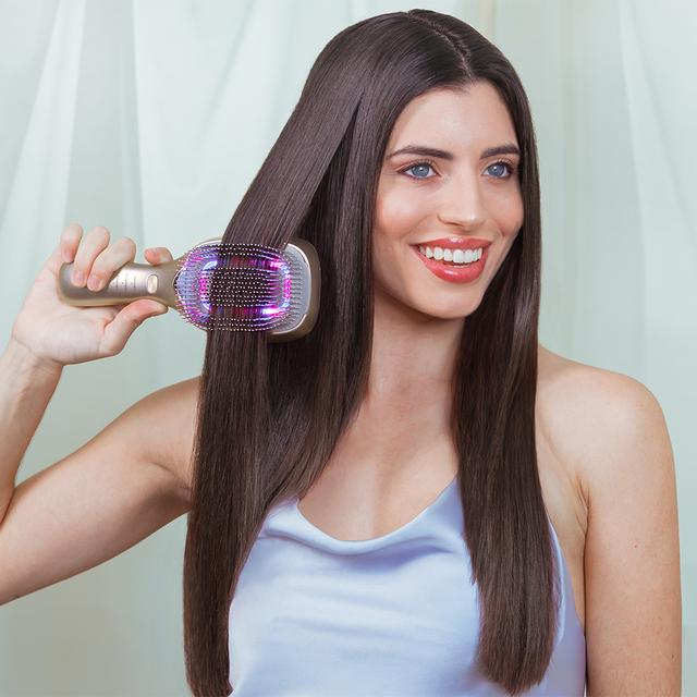 Perie Cecotec HairCare Revitalize Champagne, revitalizare si reparare par, 5 tehnologii: vibratii, ioni negativi, microcurenti EMS, laser de putere redusa (LLLT), lumina LED rosie si albastra [7]