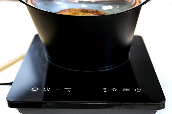 Plita cu inductie Cecotec Full Crystal, 2000W, Touch control, 2000W, cu ecran digital, control tactil, 10 niveluri, Negru [4]