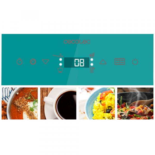 Plita cu inductie Cecotec Full Crystal Scarlet, 2000W, Touch control, 2000W, cu ecran digital, control tactil, 10 niveluri, Albastru [10]