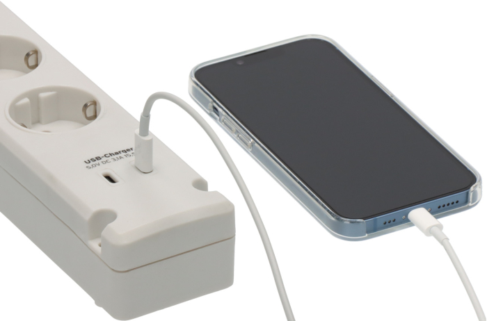 Prelungitor Brennenstuhl Bremounta 5 prize, 2 x USB-C, 3m, Buton On/Off, prindere in suruburi , Alb [2]