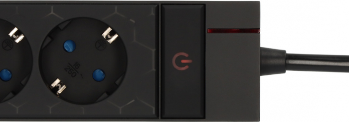 Prelungitor Brennenstuhl Gaming GSL 05 USB, 5 prize, 2 USB, 2.4A, Iluminare LED, 1,5m Buton On/Off, Incarcare rapida [6]