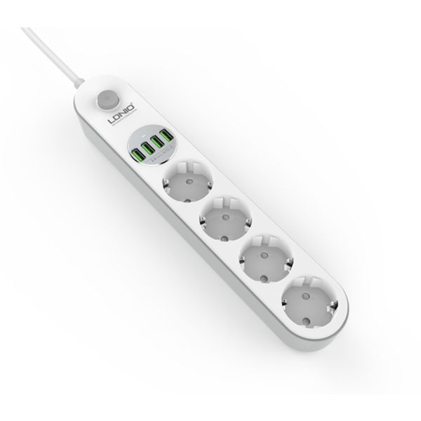 Prelungitor LDNIO SE4432, 4 prize, 4 X USB-A, PD Quick Charge, 17W, 2m [2]