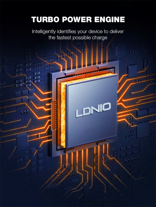 Prelungitor Tip Turn LDNIO SEW4485, Incarcator wireless,  3 prize, 3 X USB-A, 1 X USB-C, Incarcare rapida QC 3.0, 32W, 2m [11]