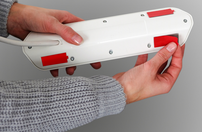 Prelungitor pentru perete/colt Brennenstuhl Estilo 4 prize, 2 USB, 3.1 A, 2m Inox, Adeziv inclus, Argintiu-Alb [11]
