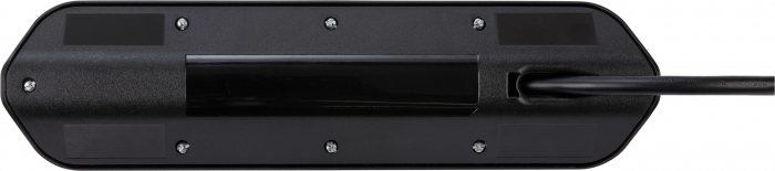 Prelungitor pentru perete/colt Brennenstuhl Estilo 4 prize, 2 USB, 3.1 A, 2m Inox, Adeziv inclus, Argintiu-Negru [15]