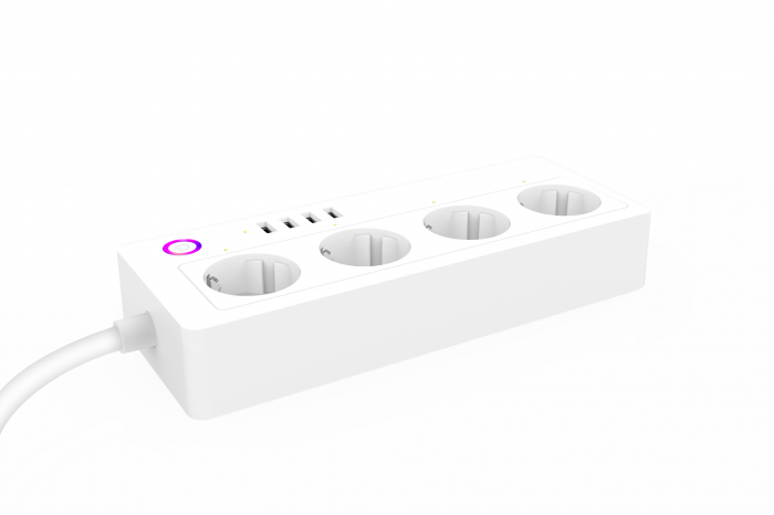 Prelungitor Smart Rovo A26, Wifi, 16A, 4 Prize Individuale, 4 USB Tuya, Alexa, Google Assistant, [5]