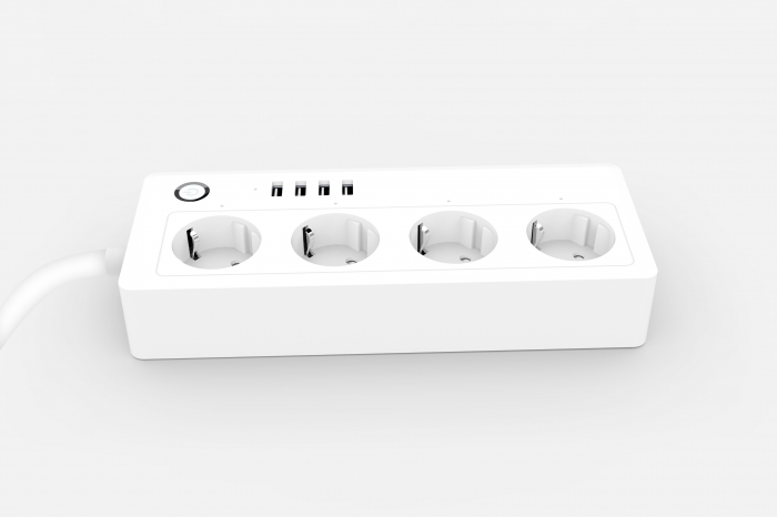 Prelungitor Smart Rovo A26, Wifi, 16A, 4 Prize Individuale, 4 USB Tuya, Alexa, Google Assistant, [10]