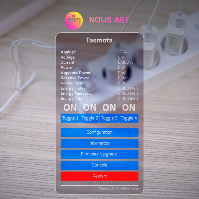 Prelungitor Smart Nous A5T, Wifi, 15A, Tasmota [3]
