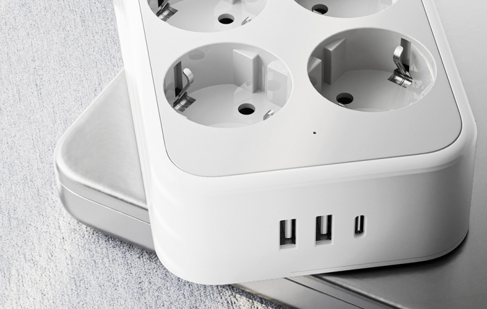 Prelungitor Tessan TS-PS02DE, 6 prize, 2 X USB-A, 1X USB-C, incarcare rapida 25W [3]