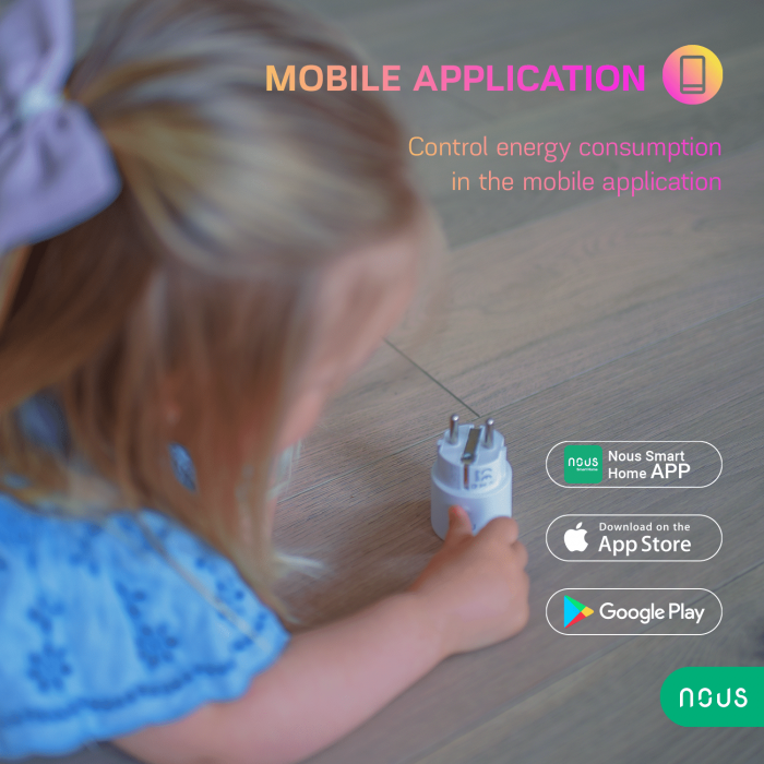 Priza inteligenta WiFi NOUS A8, 10A, control vocal, compatibil Google Assistant, Amazon Alexa [6]