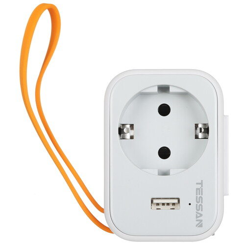 Adaptor Priza Tessan TS-332, 1 Priza, 1 port USB-C, 1 Port USB, 10A [3]
