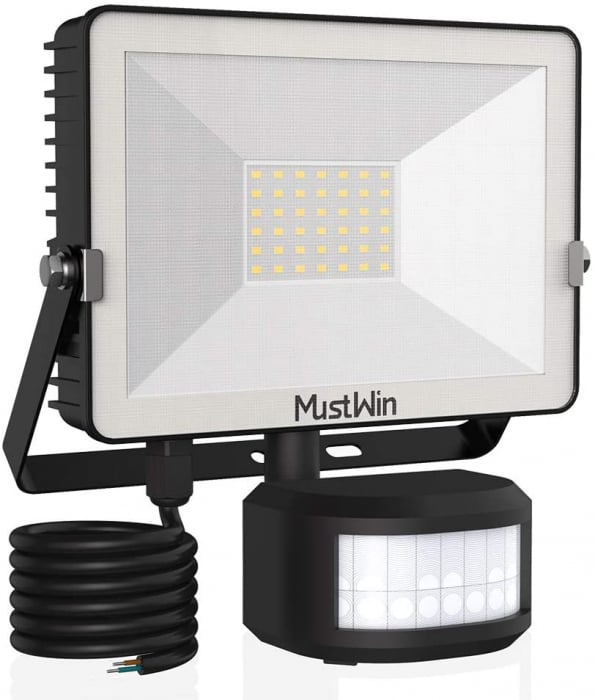 Proiector LED cu senzor de miscare MustWin 50W, 70 Leduri [1]