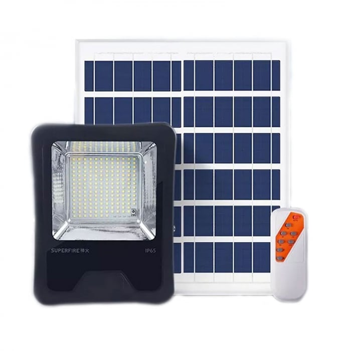 Proiector LED Superfire FF1-B, Panou solar, Senzor Lumina, 41W, 320lm, 5000mAh, Telecomanda [1]