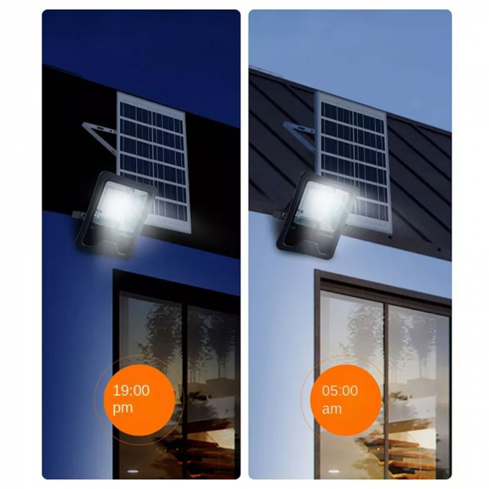 Proiector LED Superfire FF1-C, Panou solar, Senzor Lumina, 86W, 880lm, 15000mAh, Telecomanda [4]