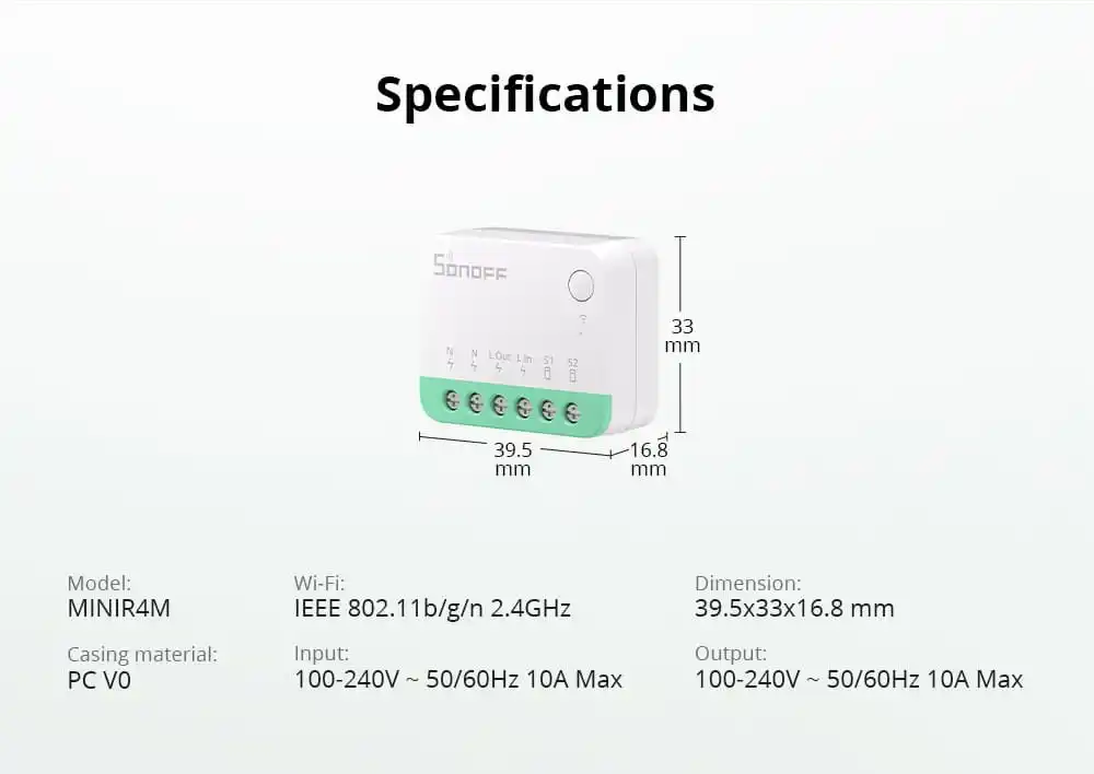 Releu Smart Wifi Sonoff MINIR4M Extreme - Matter [2]