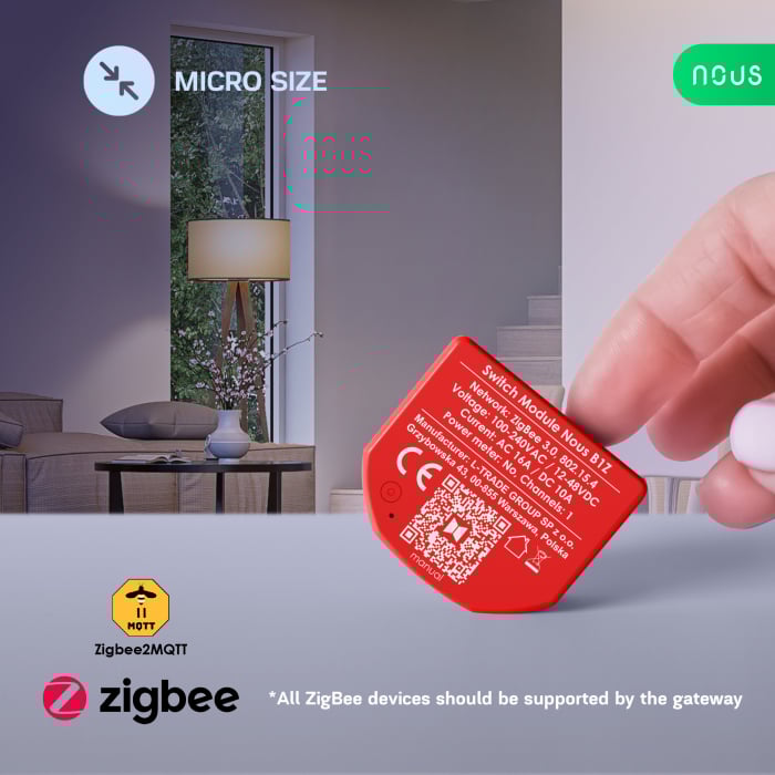 Releu inteligent Nous B1Z, 16A, ZigBee, 1 canal [5]