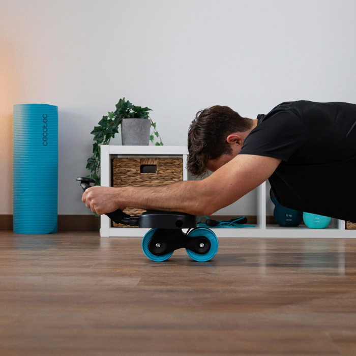 Roata abdominala cu revenire si suport pentru cot Cecotec Drumfit AB Fit Pro, covoras antialunecare inclus [4]