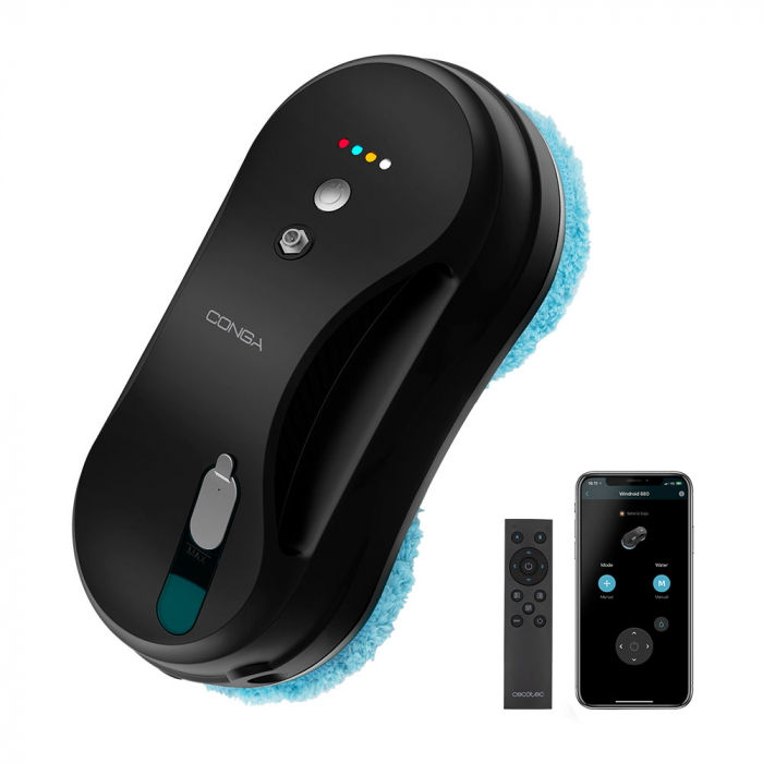 Robot curatare geamuri cu pulverizator Cecotec Conga Windroid 890 SprayWater Smart, 3 in 1, Control aplicatie, Telecomanda [2]