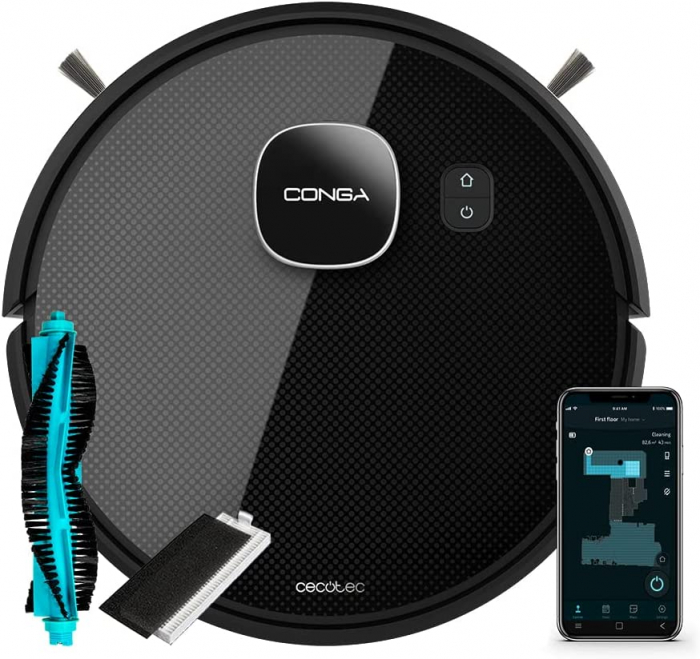 Robot de aspirare Conga Eternal Max Ultimate, 4 in 1, 3000 Pa, Laser, Autonomie 110 minute, Rezervor lichide si praf, Functie mop, filtru suplimentar [3]