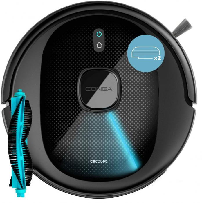 Robot de aspirare Conga 7490 Immortal X-Treme, 4 in 1, 2600 Pa, Laser, Autonomie 120 minute, Rezervor lichide si praf, Functie mop, mop suplimentar - Resigilat [2]