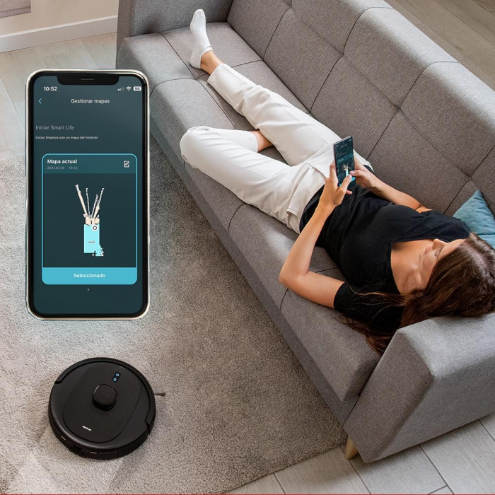 Robot de aspirare Conga 7490 Immortal X-Treme, 4 in 1, 2600 Pa, Laser, Autonomie 120 minute, Rezervor lichide si praf, Functie mop, mop suplimentar - Resigilat [7]
