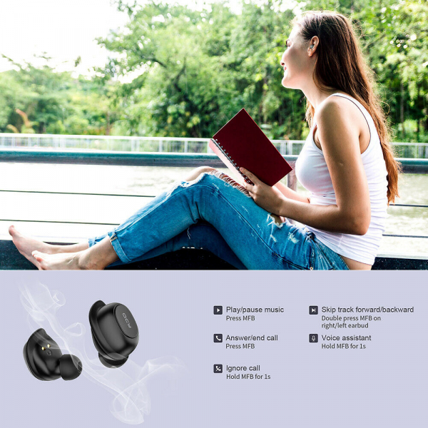 Casti audio In-Ear QCY T9S TW, Bluetooth 5.0,  TWS, True Wireless [6]