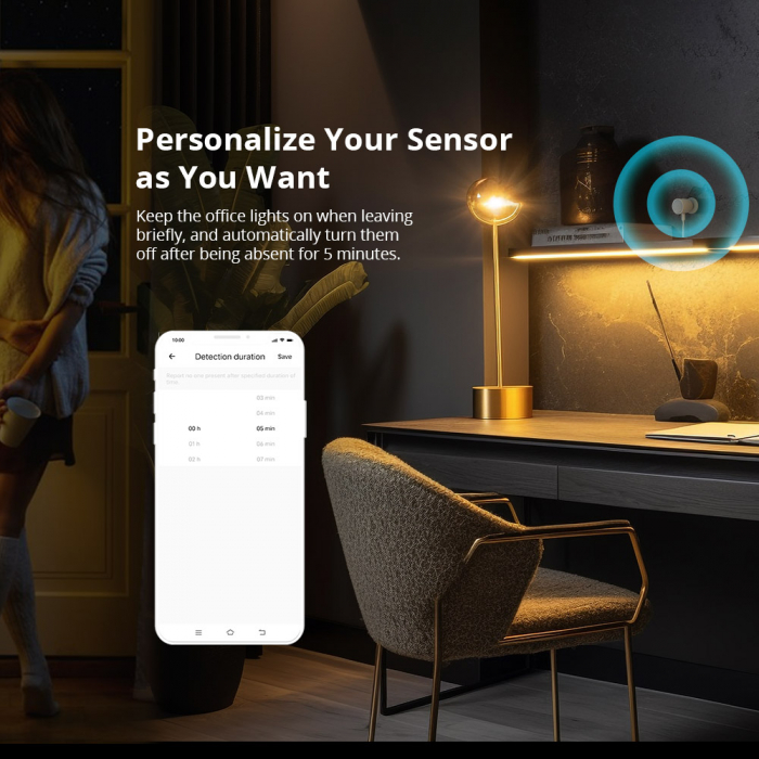 Senzor de prezenta umana Zigbee, Sonoff SNZB-06P, Zigbee 3.0 [5]