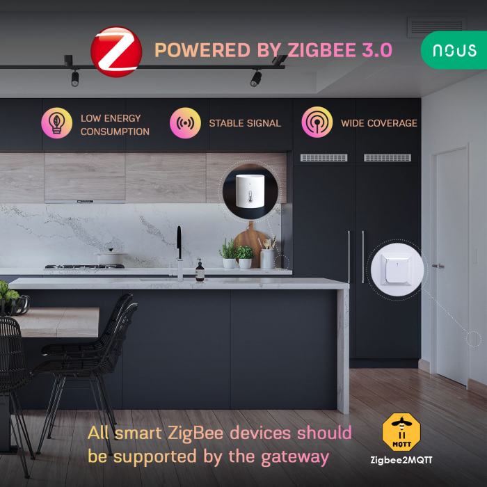 Senzor Smart de Temperatura si Umiditate NOUS E5, ZigBee - Resigilat [5]