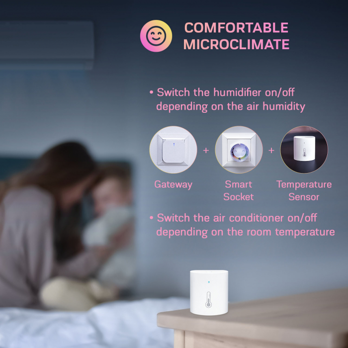 Senzor Smart de Temperatura si Umiditate NOUS E5, ZigBee [3]