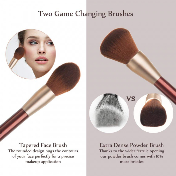 Set 16 pensule machiaj Anjou AJ-MTA002, profesional [5]