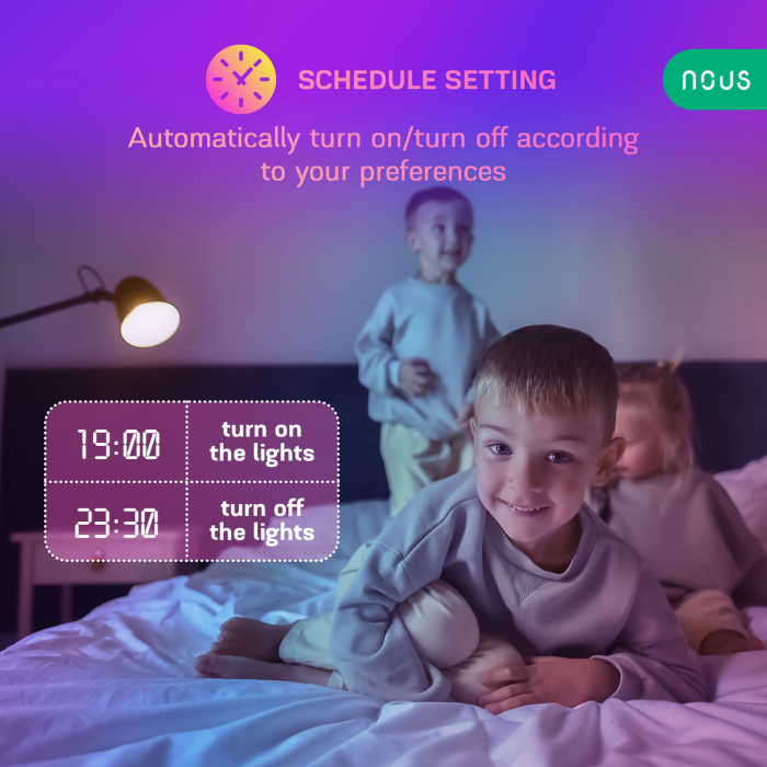 Set 4 Becuri LED RGB Smart NOUS P4, E14, Control din aplicatie [14]