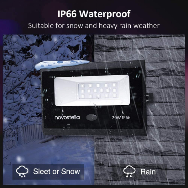 Set 2 proiectoare de podea LED RGB Novostella, Telecomanda , 20W, IP66 waterproof [7]