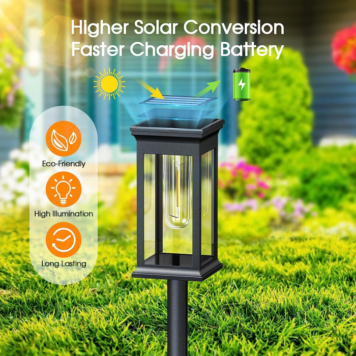 Set 2 lampi solare LED Rovo XHL-652, lumina alb cald [3]