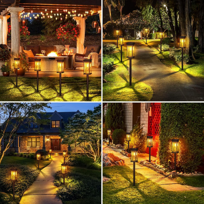 Set 2 lampi solare LED Rovo XHL-652, lumina alb cald [7]