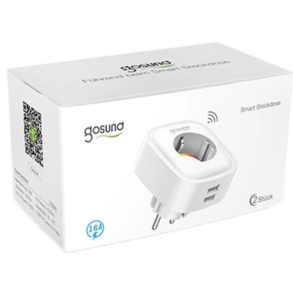 Set 2 prize inteligente WiFi Gosund SP112, 16A, 2X USB,Tuya, Monitorizare consum energie [8]