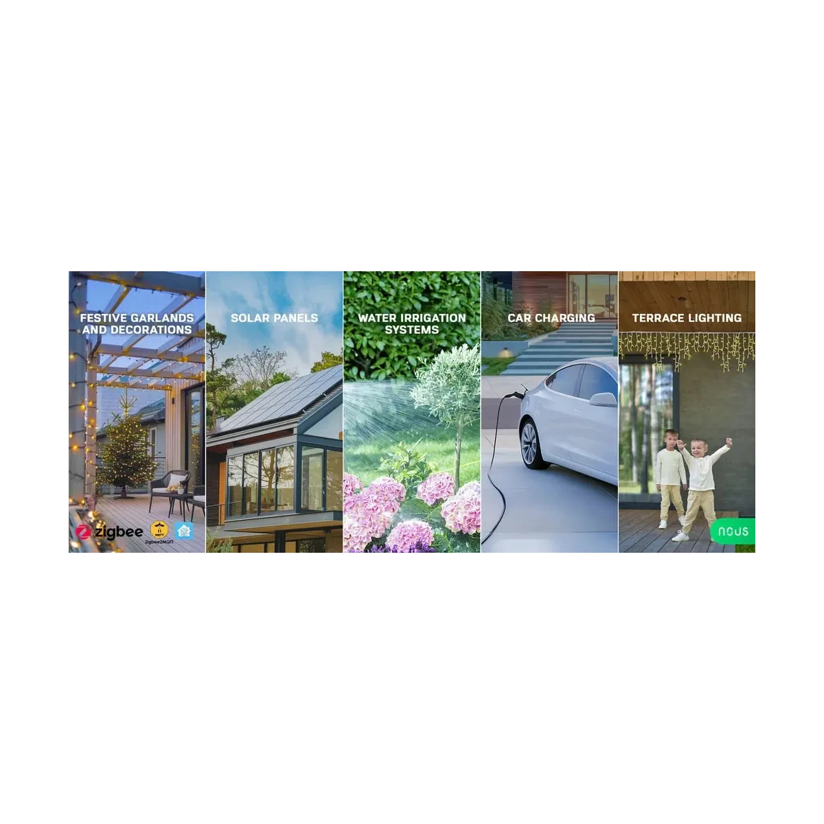 Set 2 prize Inteligente WiFi pentru exterior NOUS A6Z,16A - ZigBee 3.0, Monitorizare energie, IP44 [7]
