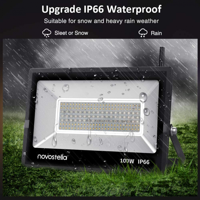 Proiectoare de podea LED RGB Novostella, Smart, Wifi, Alexa,Google , 100W, Exterior IP66 waterproof [7]