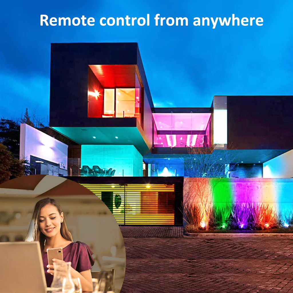 Set 2 proiectoare de podea Smart Novostella Blaze 2 Pack 25W RGB NTF80 Wifi, Alexa, Google, Exterior IP66 [3]