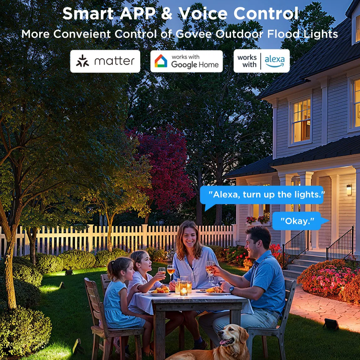 Set 4 proiectoare Govee Ground Lights 2 H8057 RGBICWW LED, Alexa, Google ,Matter, 24W, Sincronizare muzica, Exterior, IP66 [12]