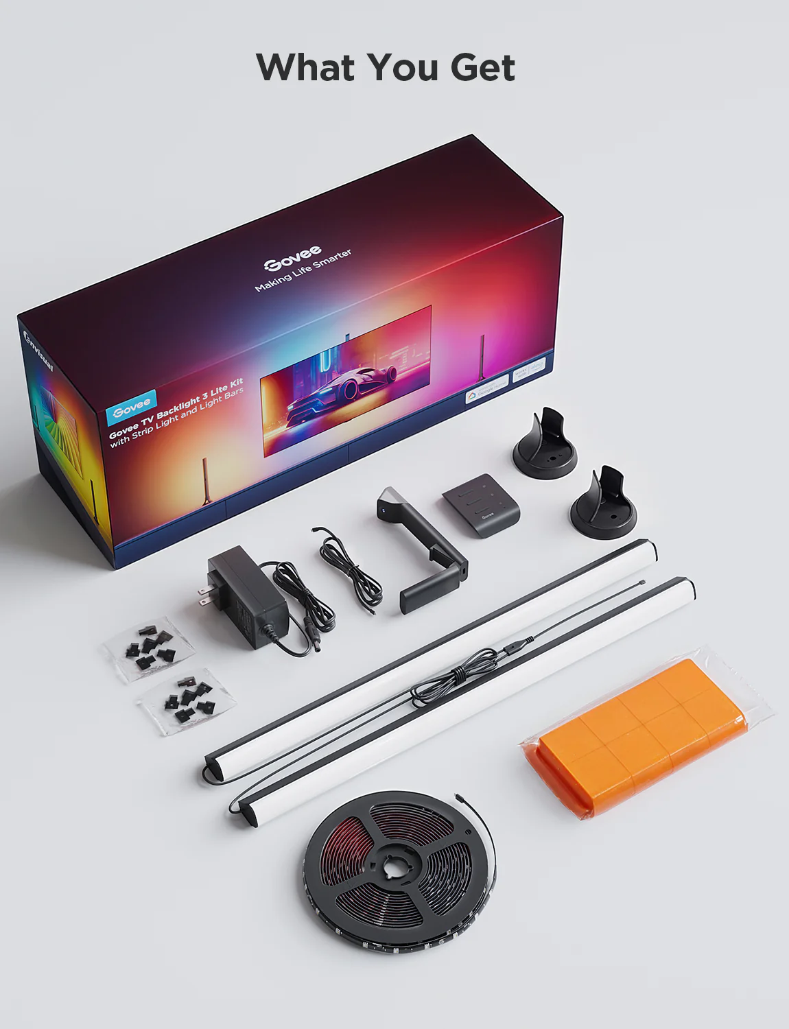 Set Banda si Lampi LED pentru TV Govee TV Backlight 3 Lite Kit, H605A, RGBICW, TV 55-65, Alexa, Google Assistant [9]