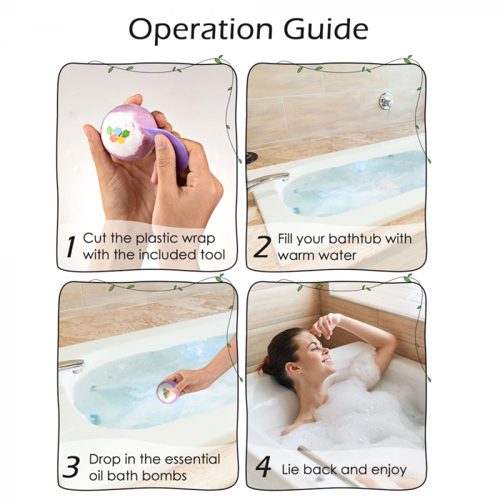 Set cadou bomba de baie Homasy BY078A, 6 arome diferite [6]