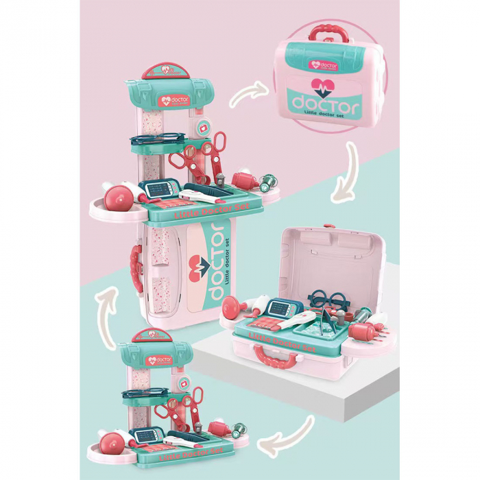Set de joaca doctor Rovo 975, 3 in 1, trusa de doctor, 20 piese [8]