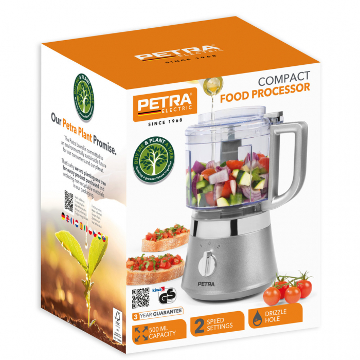 Tocator legume Petra Germania, 500 ml, 2 viteze, lame inox, 400 W, compact [8]